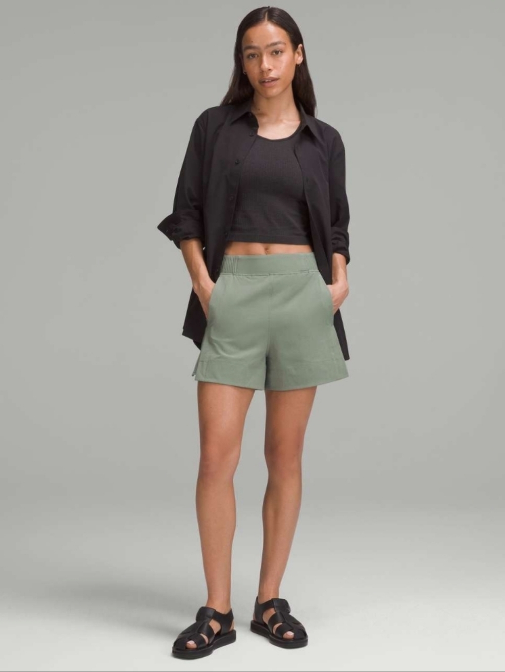 lululemon athletica Olive Green Athletic Shorts - Picture 2 of 11